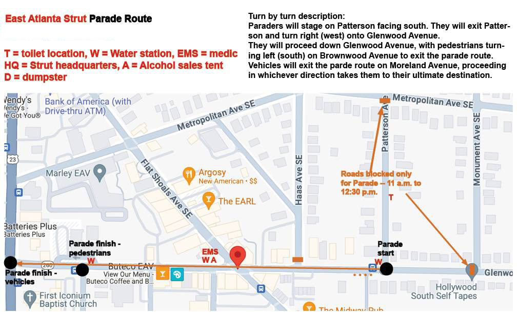 Strut Parade Route 2025